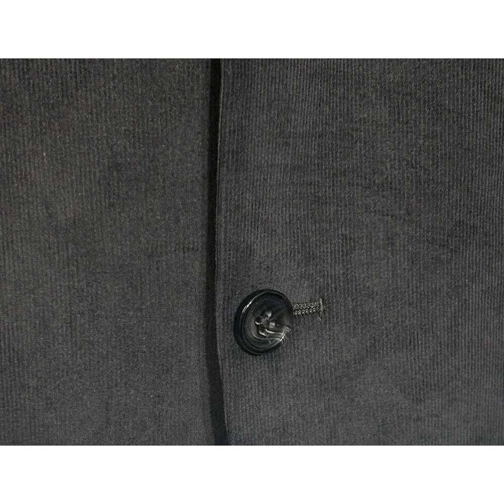 Lauren Ralph Lauren Gray Corduroy Label 44R Sports Coat Blazer Jacket Dog Elbow